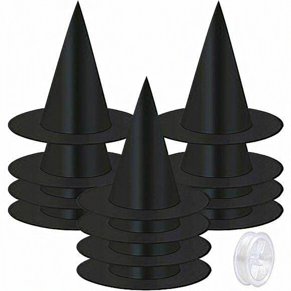 12 Pieces Halloween Yard‎ Decoration Costume Witch Hat